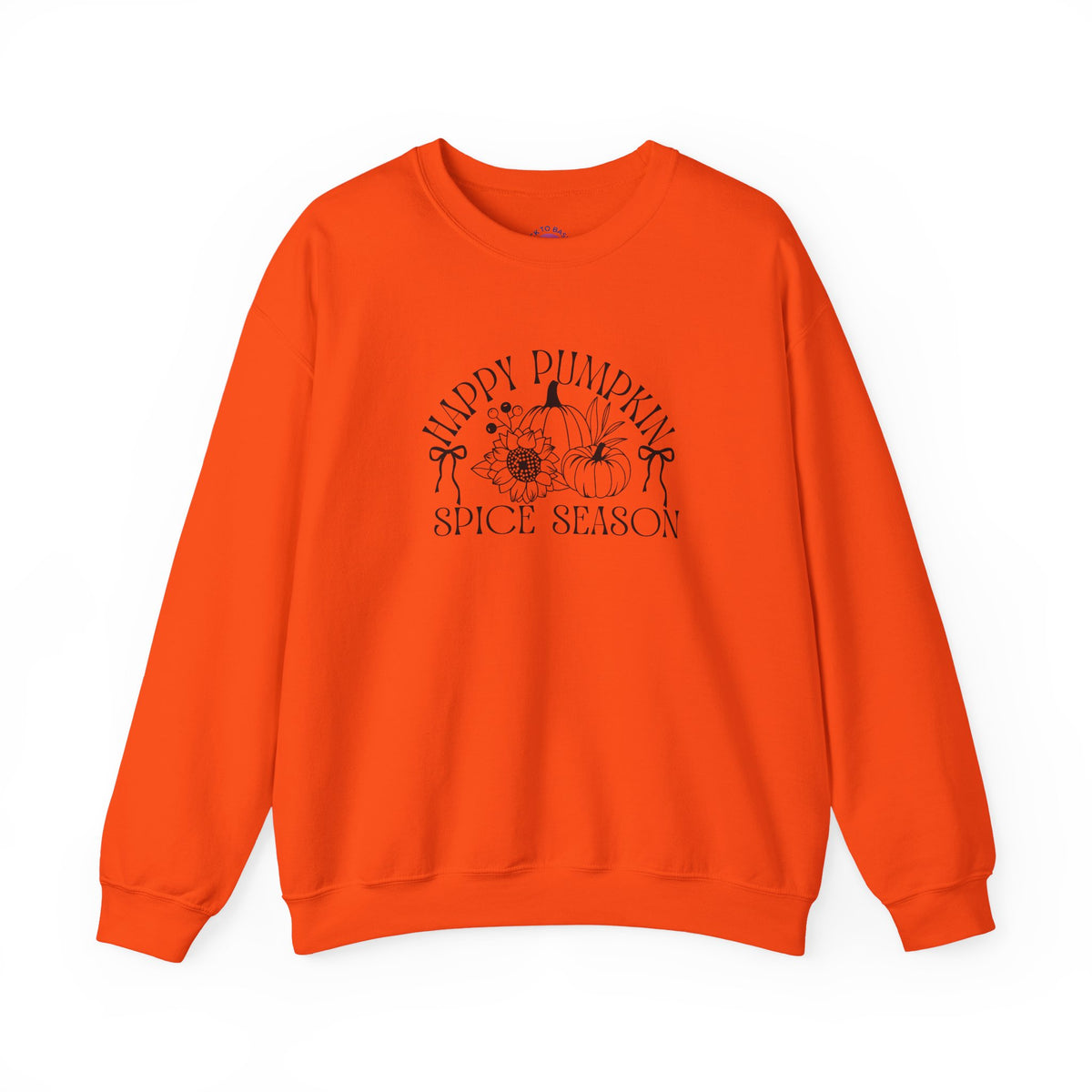 Fall Vibes Crewneck Sweatshirt — 'Happy Pumpkin' Spice Season Bonfires, Sweaters & Hayrides