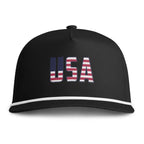 USA Rope Cap — Embroidered American Flag Baseball Hat Printify