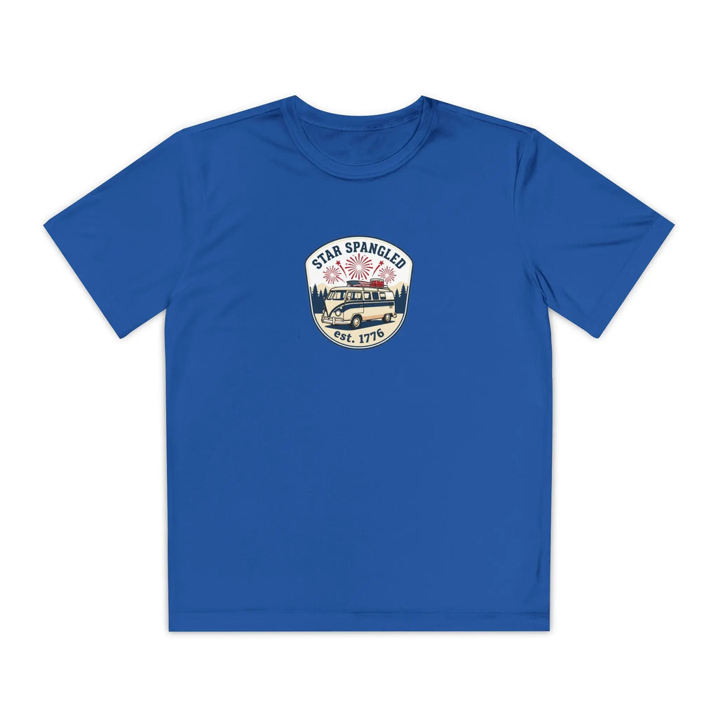Youth Tee — "Star Spangled" Classic Camper Graphic Printify
