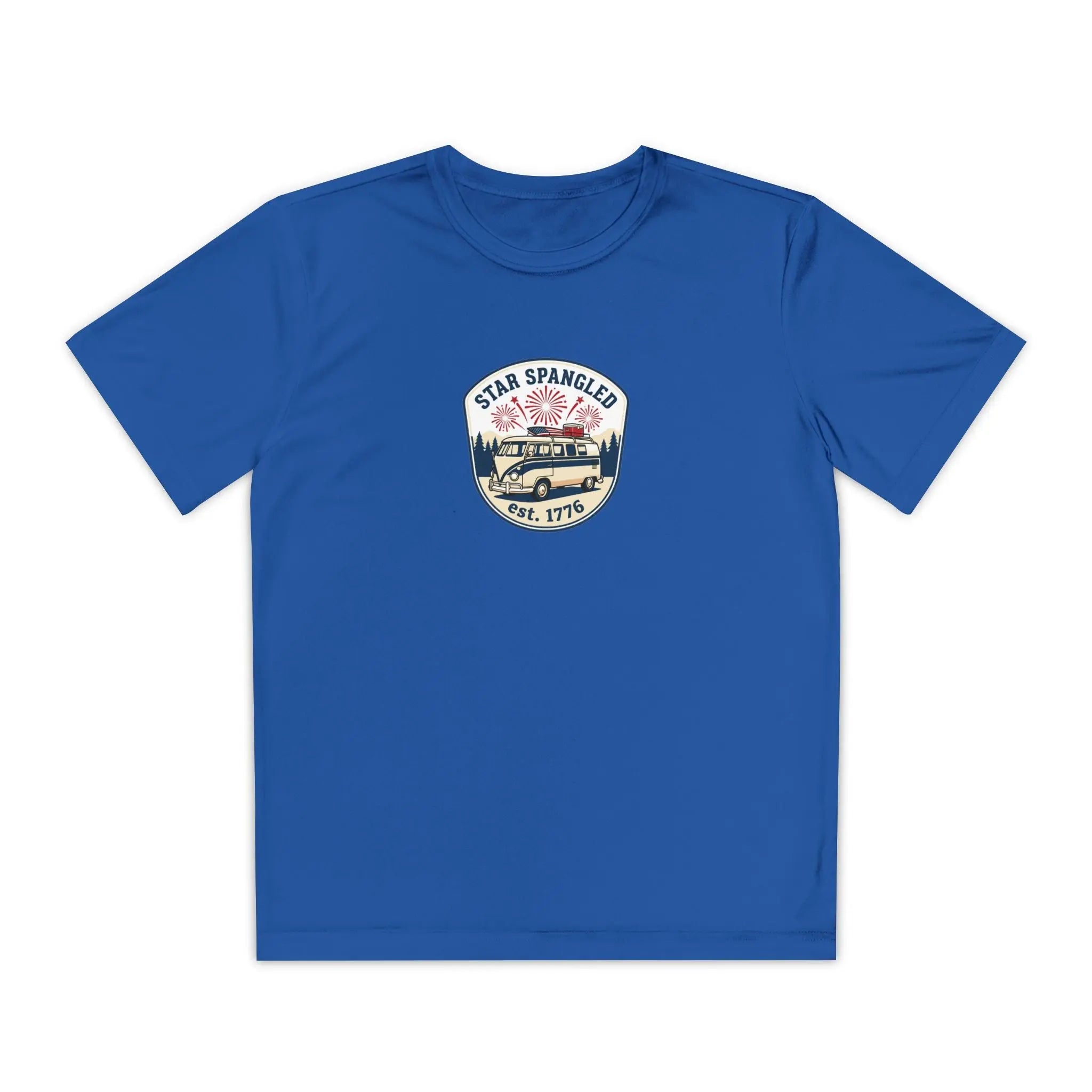 Youth Tee — "Star Spangled" Classic Camper Graphic Printify