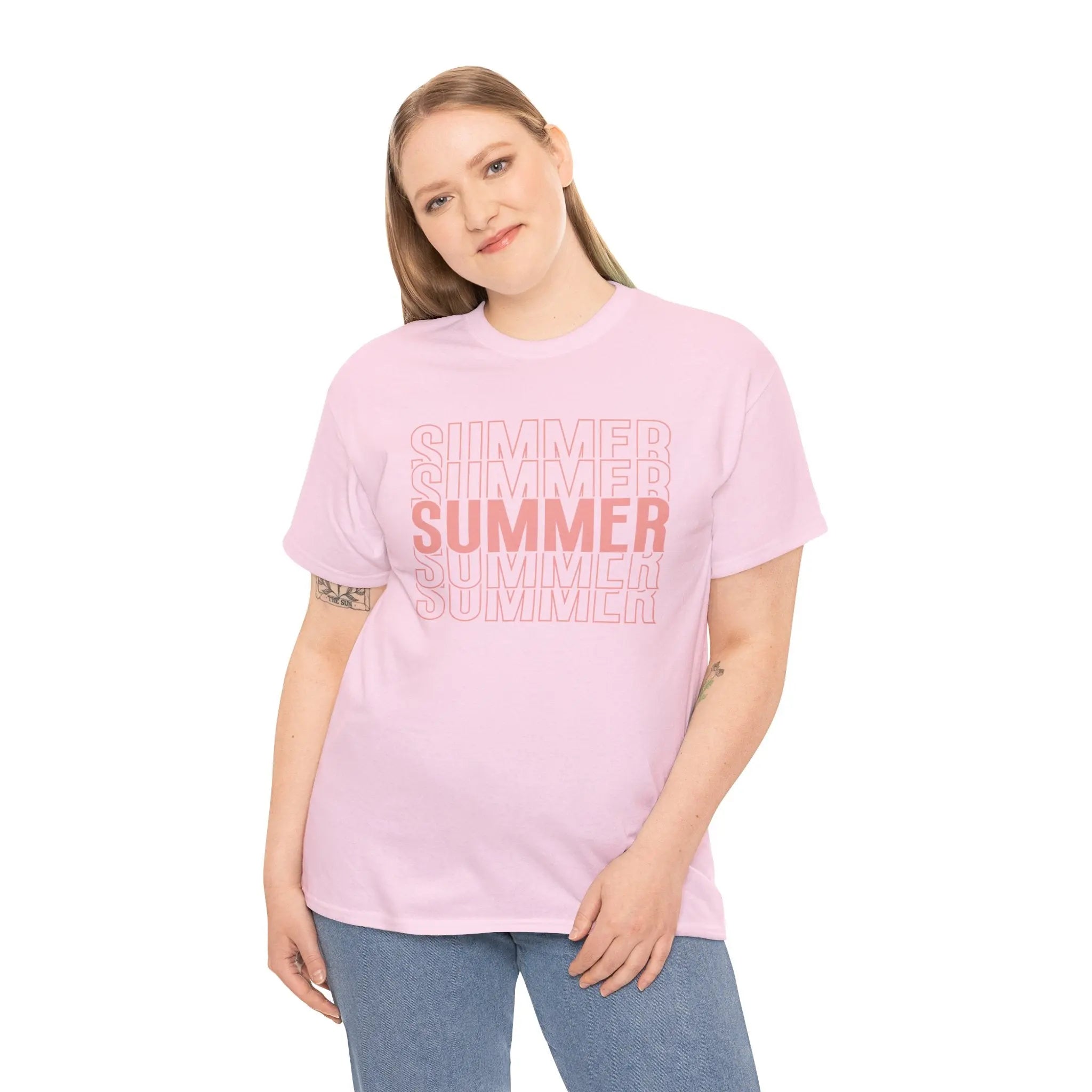 Pink "SUMMER" Graphic Tee — Summer Repeat Printify