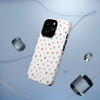 Heart Doodle Shockproof Phone Case — Cute Neutral Tiny Hearts Design Printify