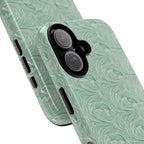 All over print Green pastel whirls iphone case