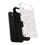 Heart Doodle Shockproof Phone Case — Cute Neutral Tiny Hearts Design Printify