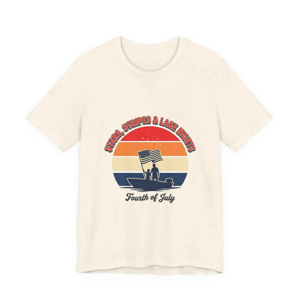 Stars Stripes & Lake Vibes Tee | vintage USA, red white blue