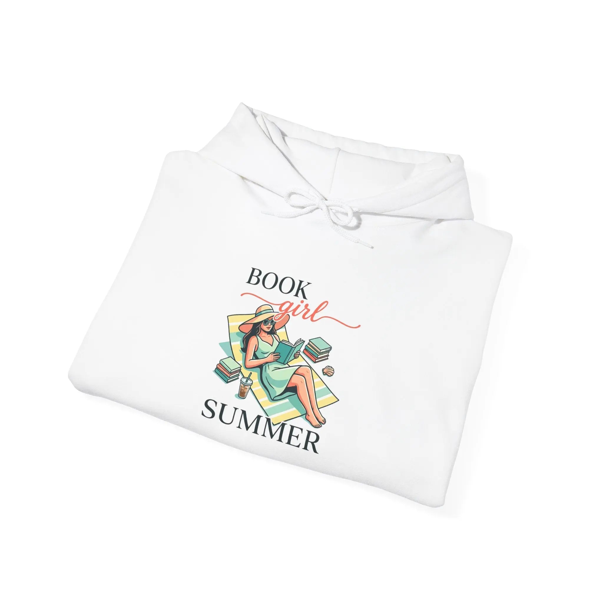Book Girl Summer Hoodie | BookTok, Reading, Beach Reads, Bookish Summer Aesthetic Printify