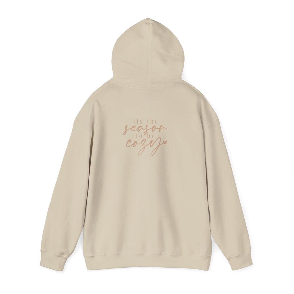 Let’s Get Cozy Hoodie with “Tis the Season to Be Cozy” on the back Soft Holiday Pullover