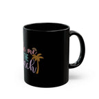 Take Me to the Beach Black Ceramic Mug — Tropical Palm Coffee Cup (11oz/15oz) Printify