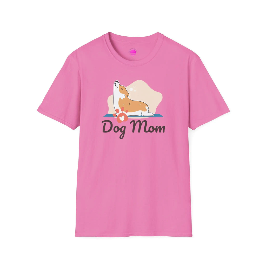 Dog Mom T-Shirt — Colorful Paw Print Tee for Pet Lovers Printify