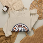New York Hoops Varsity Crewneck Sweatshirt | City Basketball, Collegiate Printify