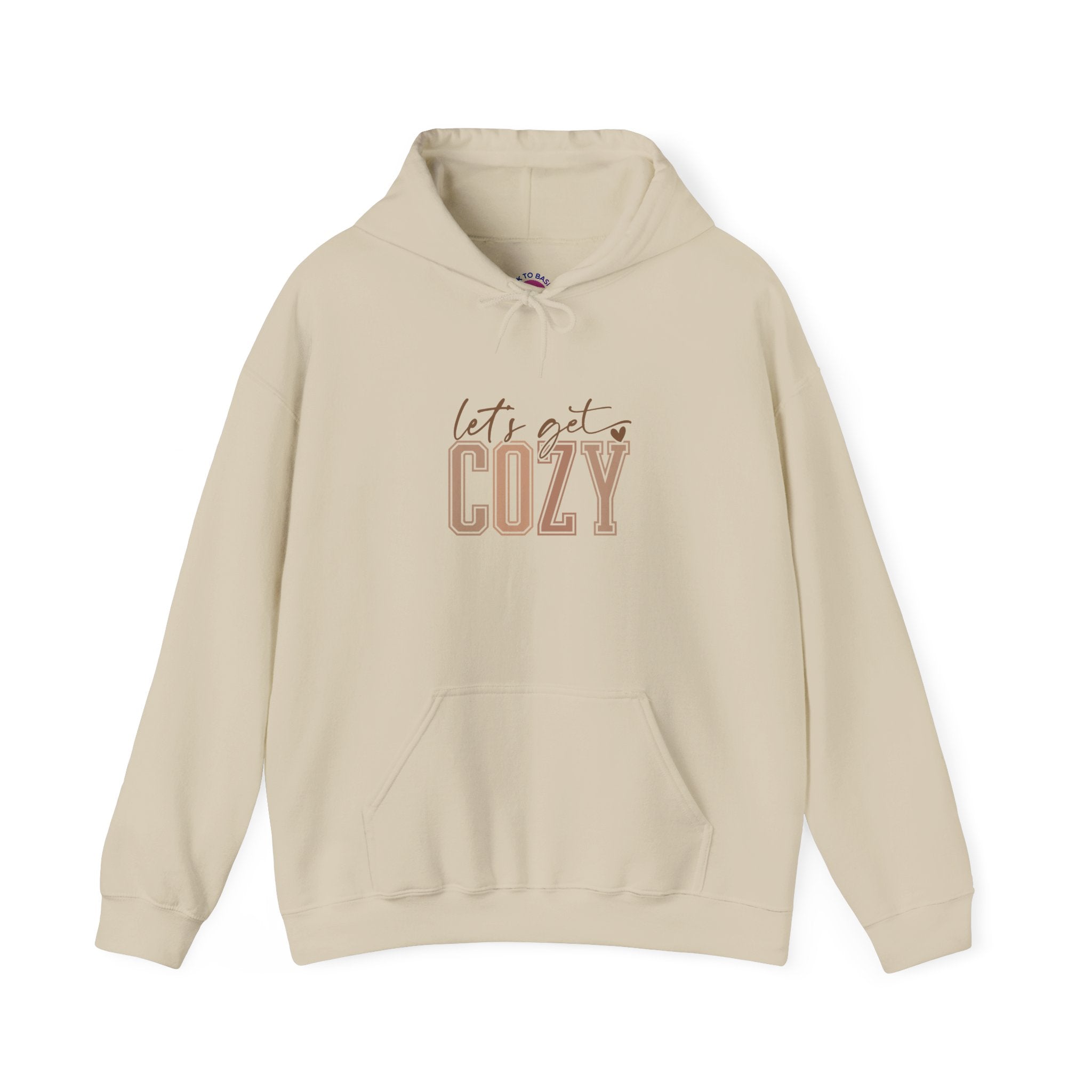 Let’s Get Cozy Hoodie with “Tis the Season to Be Cozy” on the back Soft Holiday Pullover