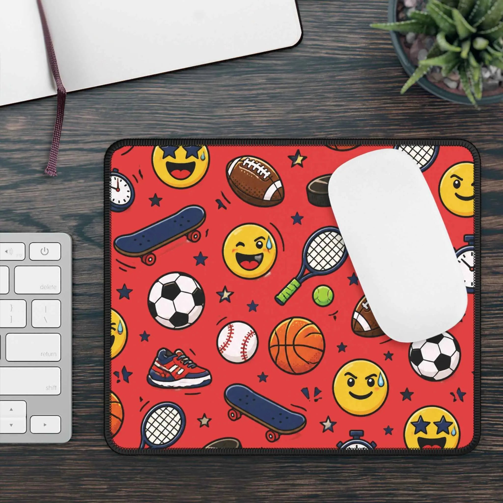 Back-to-School Sports Emoji Gaming Mouse Pad