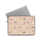 Beach Pattern Laptop Sleeve — Sunglasses, Beach Balls & Clouds Design Printify