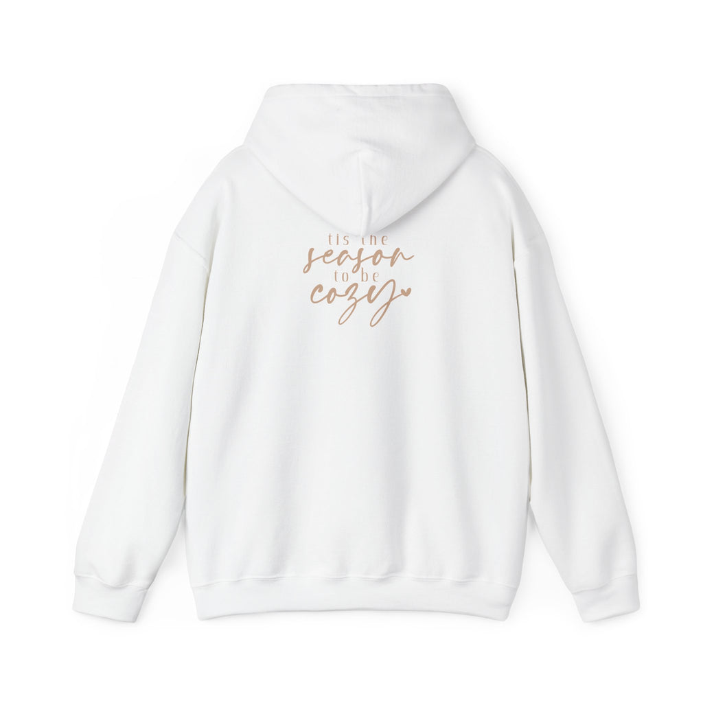 Let’s Get Cozy Hoodie with “Tis the Season to Be Cozy” on the back Soft Holiday Pullover