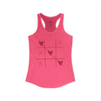 Heart Tic Tac Toe Women’s Racerback Tank — Cute Valentine’s Game Tee Printify