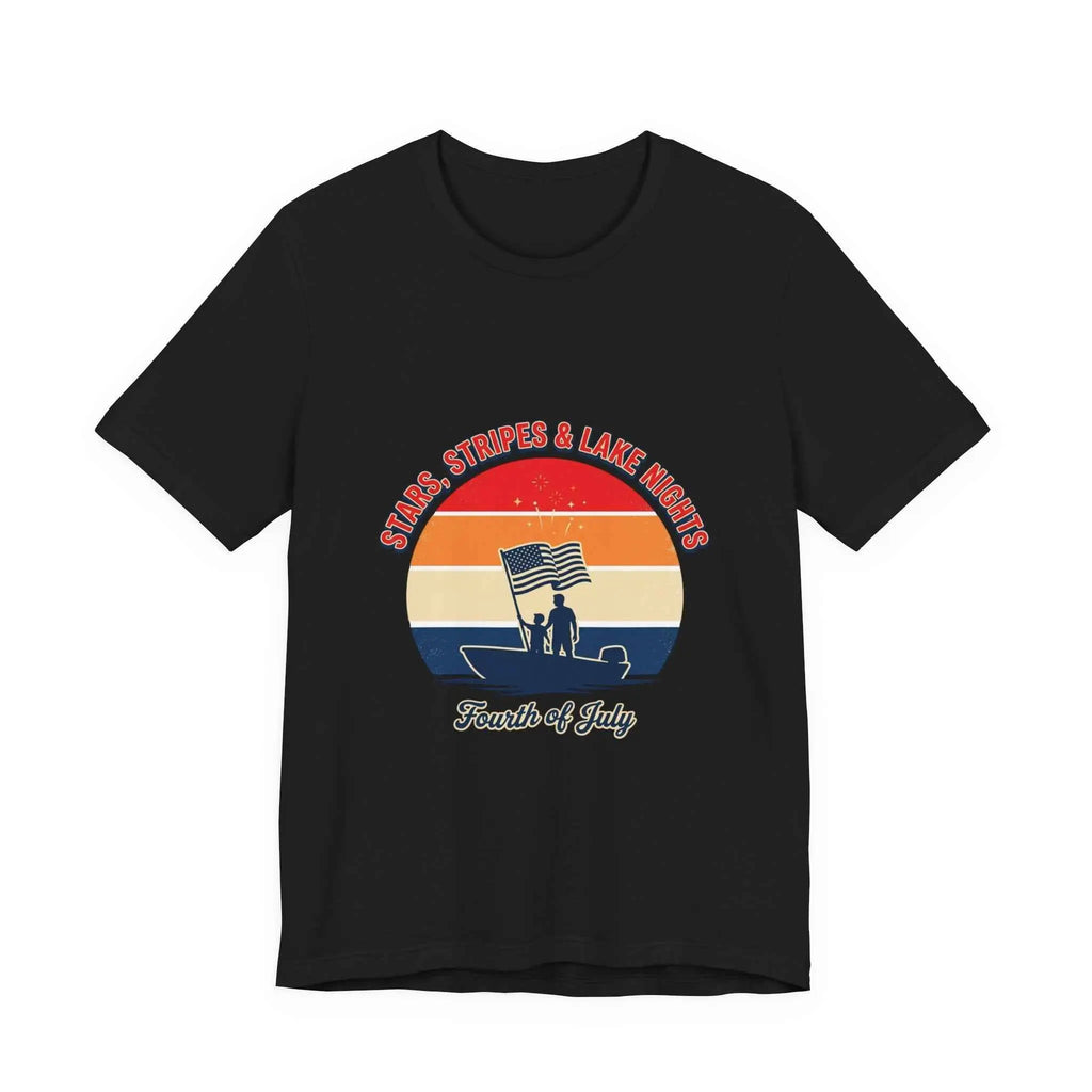 Stars Stripes & Lake Vibes Tee | vintage USA, red white blue