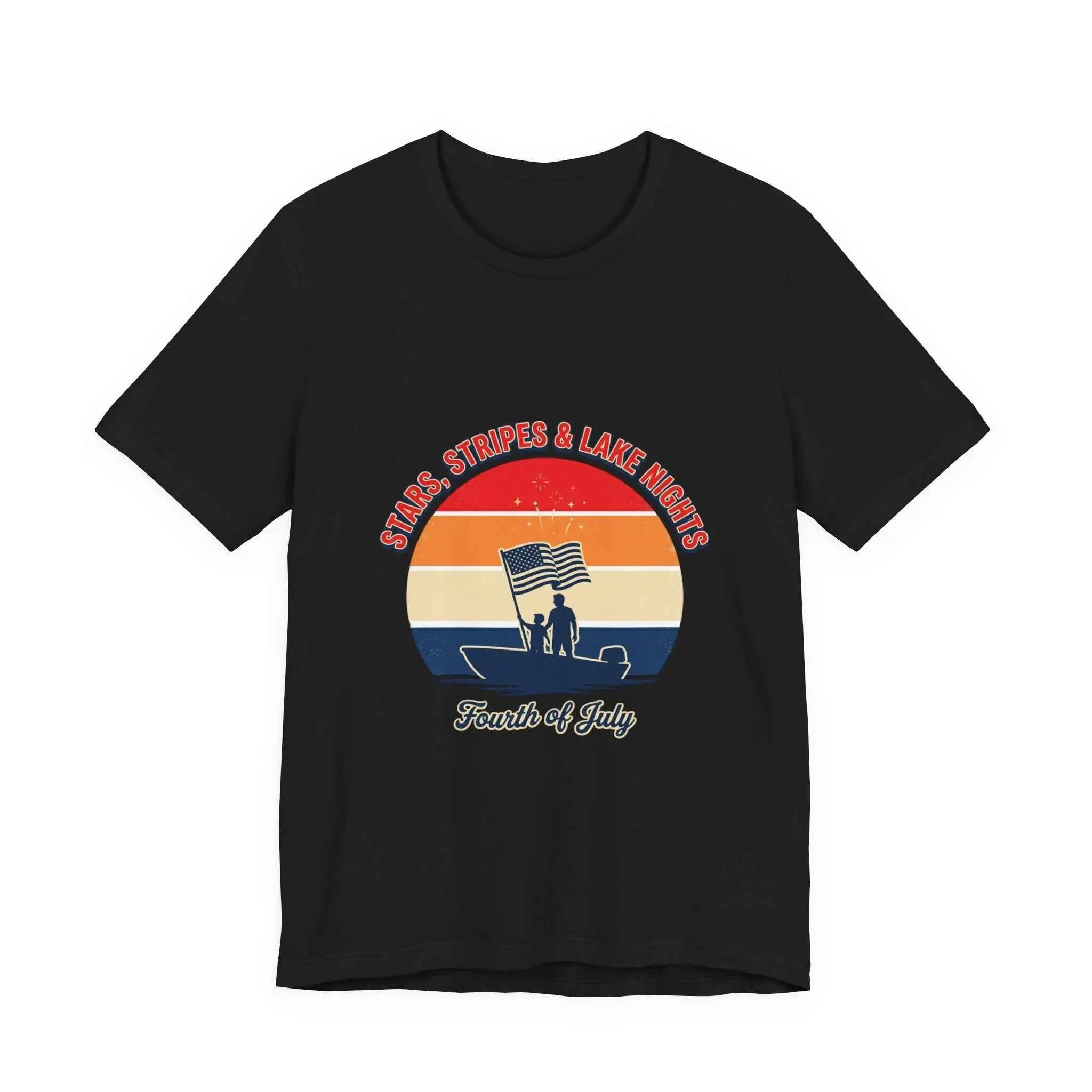 Stars Stripes & Lake Vibes Tee | vintage USA, red white blue