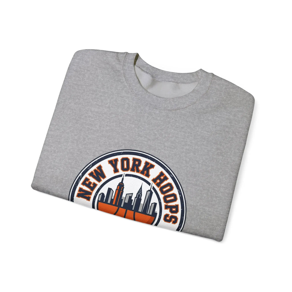New York Hoops Varsity Crewneck Sweatshirt | City Basketball, Collegiate Printify