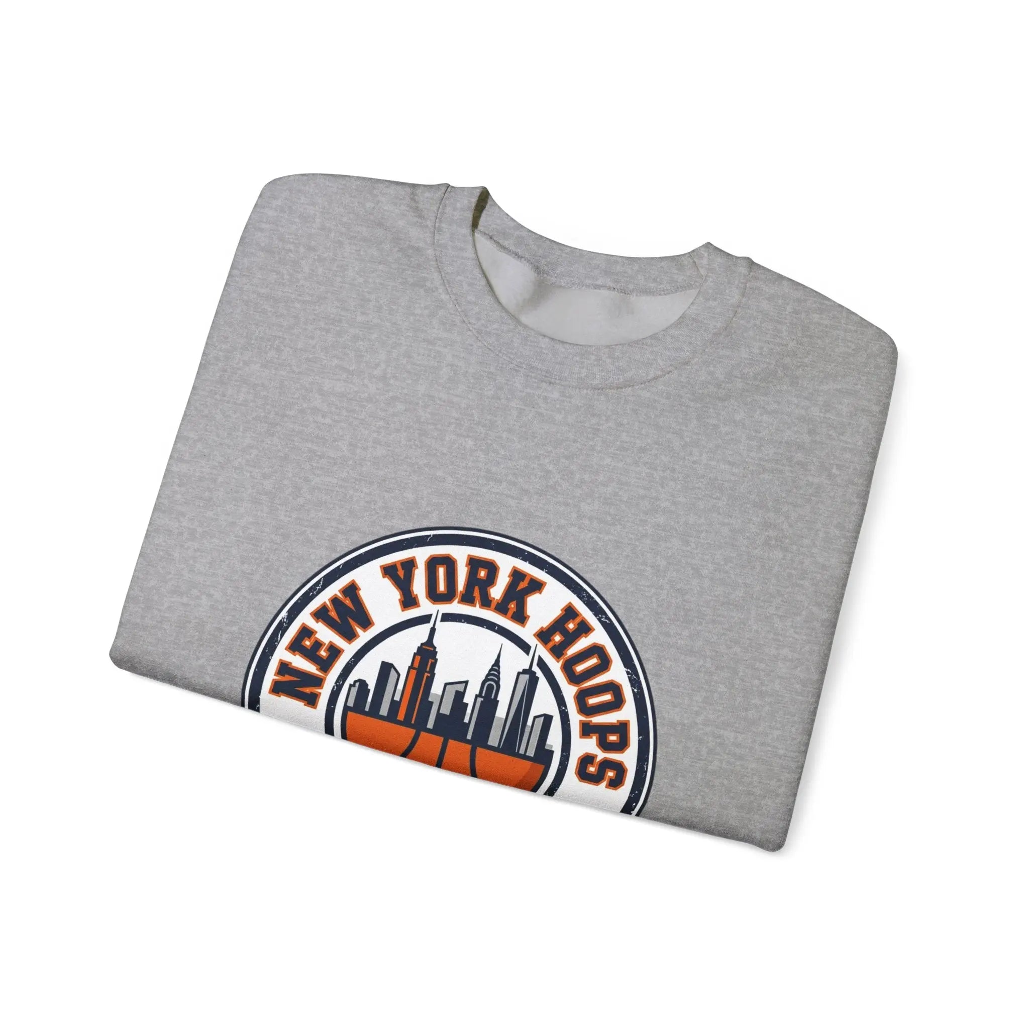 New York Hoops Varsity Crewneck Sweatshirt | City Basketball, Collegiate Printify