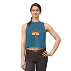 Fourth of July Retro Flag Crop Top — Faith, Freedom & Family Tank Printify