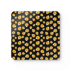 Funny Face Emoji Corkwood Coaster Set