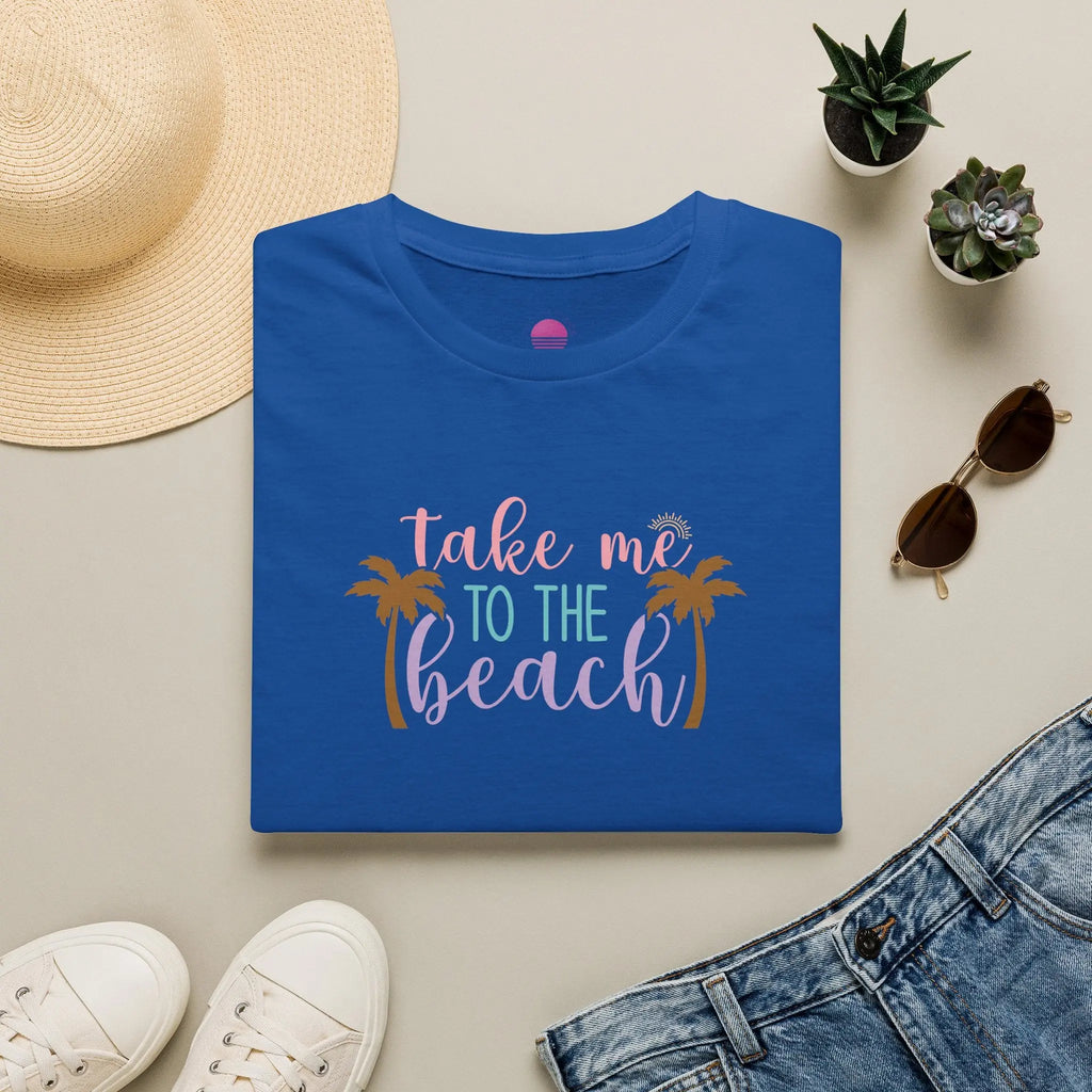 Take Me to the Beach Pastel Palm T-Shirt Printify
