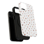 Heart Doodle Shockproof Phone Case — Cute Neutral Tiny Hearts Design Printify