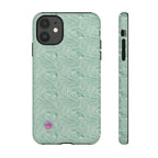 All over print Green pastel whirls iphone case
