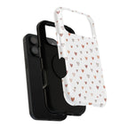 Heart Doodle Shockproof Phone Case — Cute Neutral Tiny Hearts Design Printify