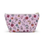 Floral Doodle Accessory Pouch — T‑Bottom Makeup & Travel Organizer Printify