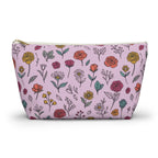 Floral Doodle Accessory Pouch — T‑Bottom Makeup & Travel Organizer Printify
