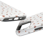 Heart Doodle Shockproof Phone Case — Cute Neutral Tiny Hearts Design Printify