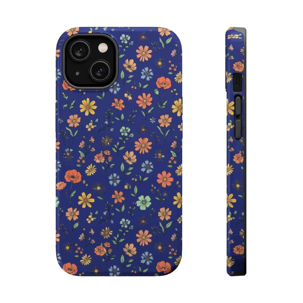 Floral All-Over Seasonal Print Phone Case — Magnetic Impact-Resistant