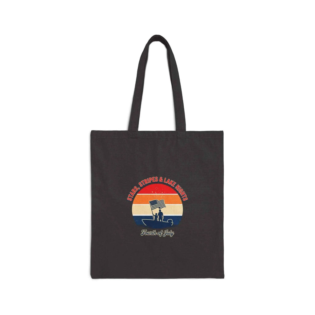 Vintage Beach Sunset Fourth of July Tote | Americana, red white blue