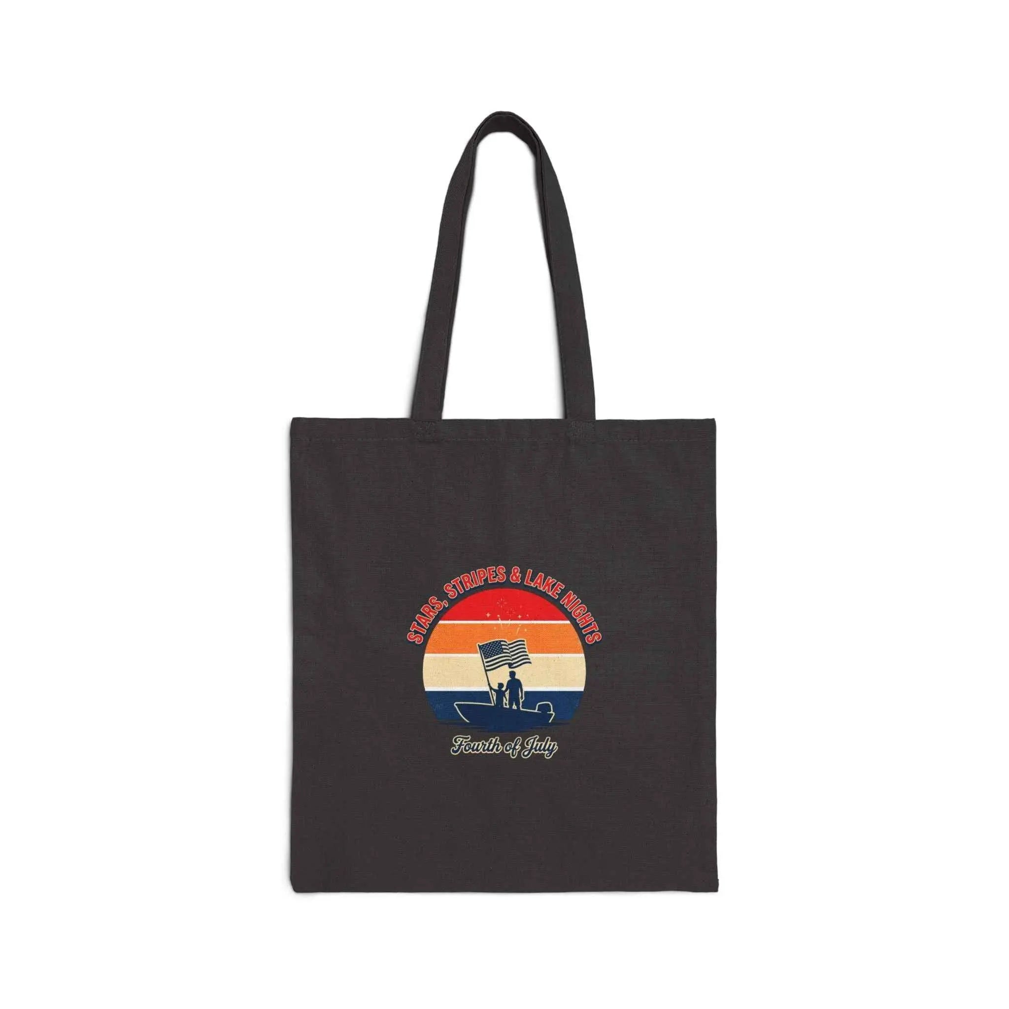 Vintage Beach Sunset Fourth of July Tote | Americana, red white blue