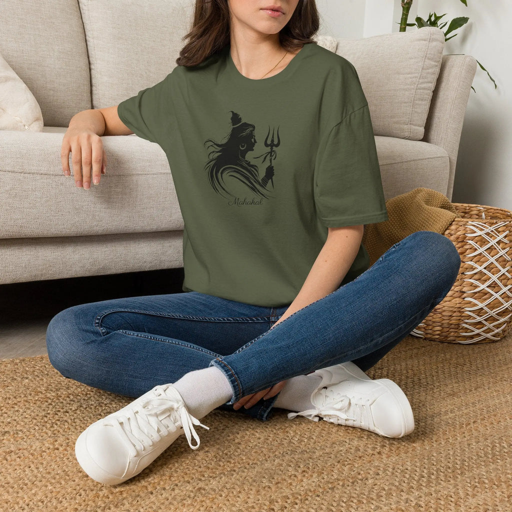 Shiva Trident Tee — Minimal Hindu God Mahadev T-Shirt Printify