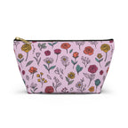 Floral Doodle Accessory Pouch — T‑Bottom Makeup & Travel Organizer Printify