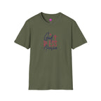 God Bless America Patriotic Christian T-Shirt with Cross Printify