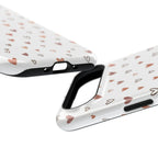 Heart Doodle Shockproof Phone Case — Cute Neutral Tiny Hearts Design Printify