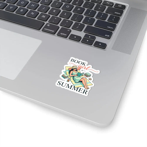 Book Girl Summer Sticker — Literary Aesthetic Kiss-Cut Sticker Printify