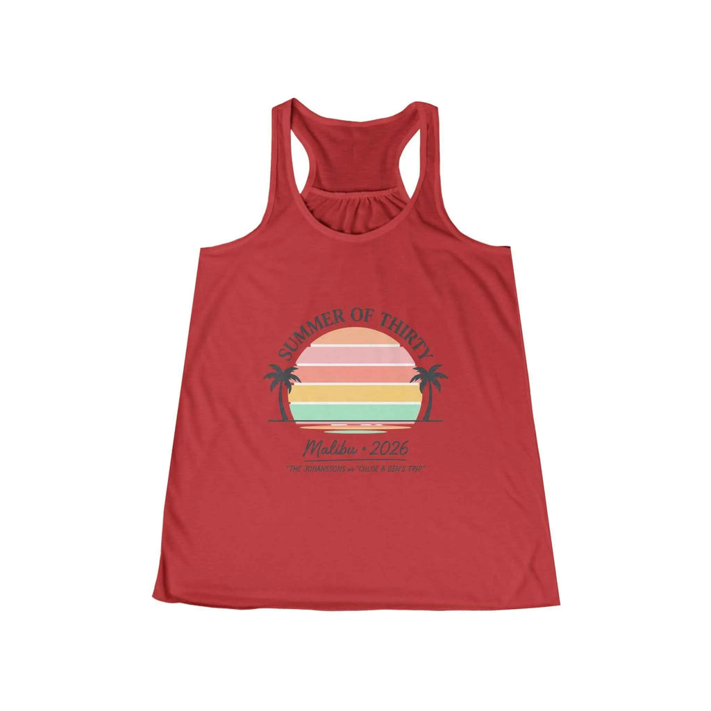 Summer of Thirty Racerback Tank - Malibu 2026 Sunset Beach Top