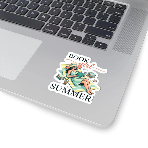 Book Girl Summer Sticker — Literary Aesthetic Kiss-Cut Sticker Printify
