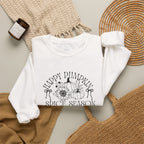 Fall Vibes Crewneck Sweatshirt — 'Happy Pumpkin' Spice Season Bonfires, Sweaters & Hayrides