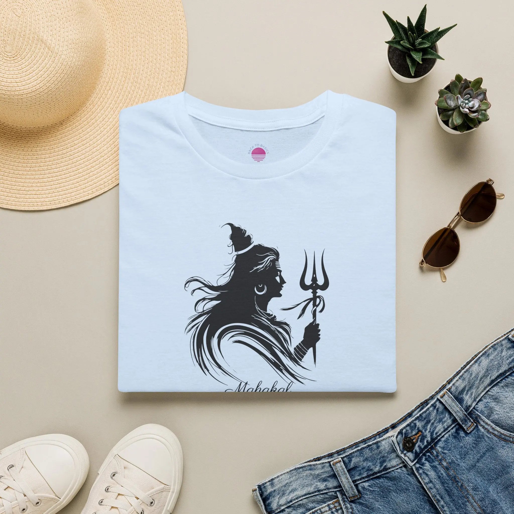 Shiva Trident Tee — Minimal Hindu God Mahadev T-Shirt Printify