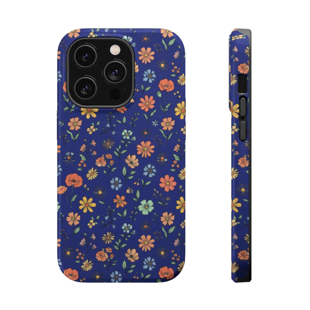 Floral All-Over Seasonal Print Phone Case — Magnetic Impact-Resistant