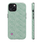 All over print Green pastel whirls iphone case