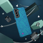 Android aqua blue leopard all over print phone case