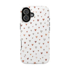 Heart Doodle Shockproof Phone Case — Cute Neutral Tiny Hearts Design Printify