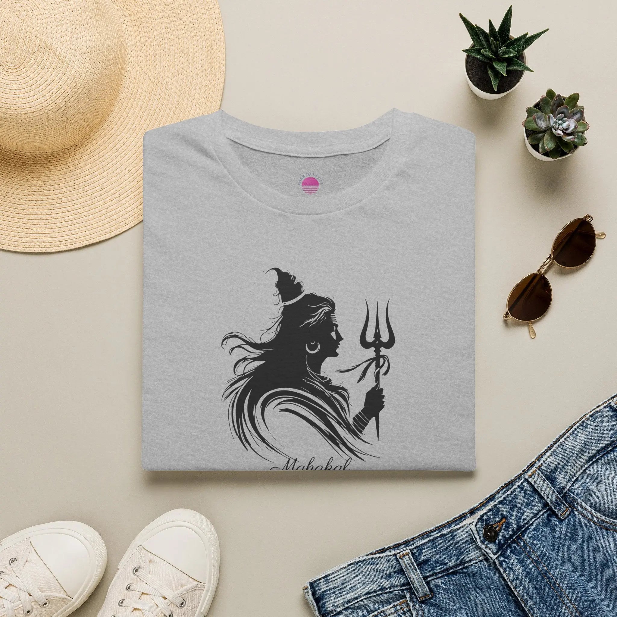 Shiva Trident Tee — Minimal Hindu God Mahadev T-Shirt Printify