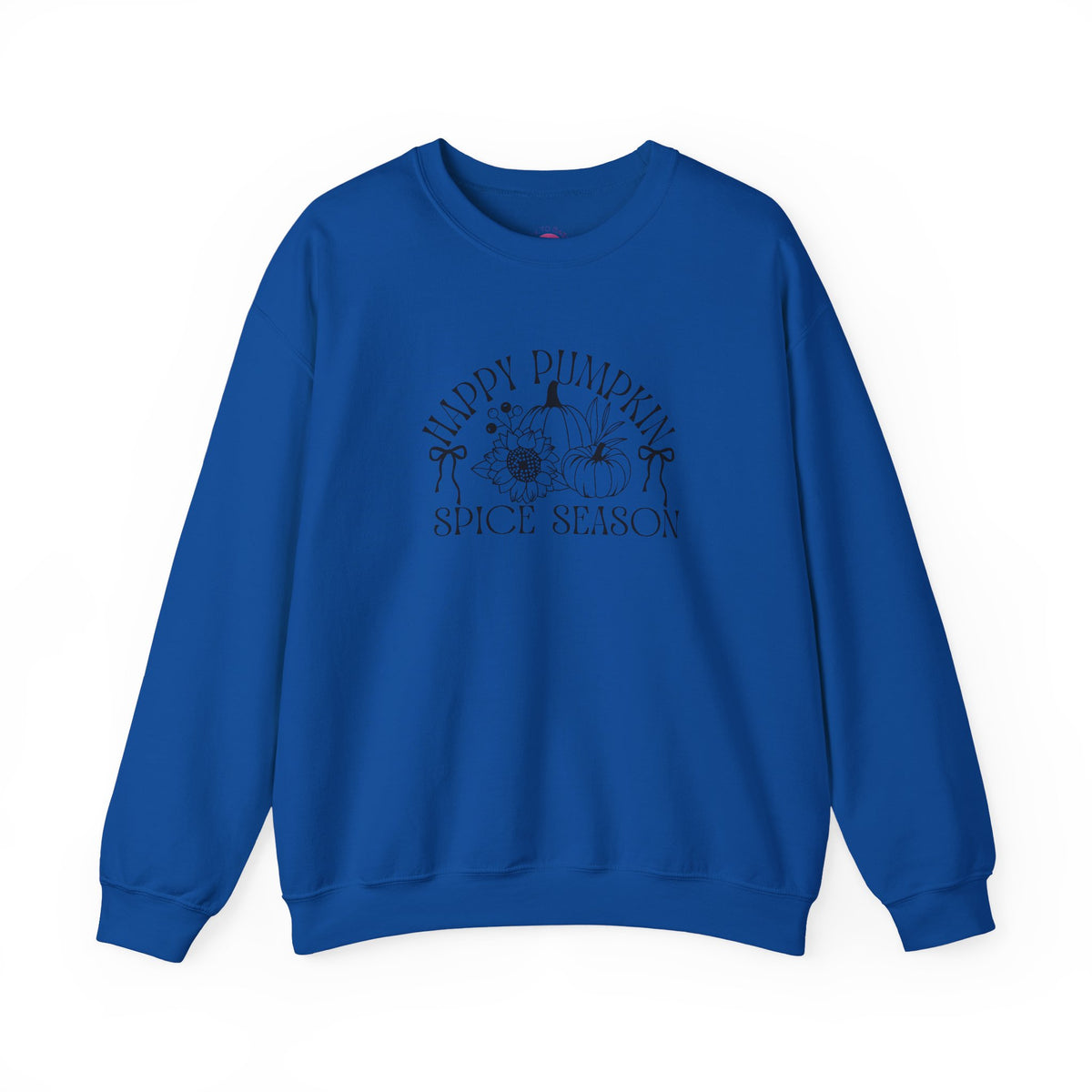 Fall Vibes Crewneck Sweatshirt — 'Happy Pumpkin' Spice Season Bonfires, Sweaters & Hayrides